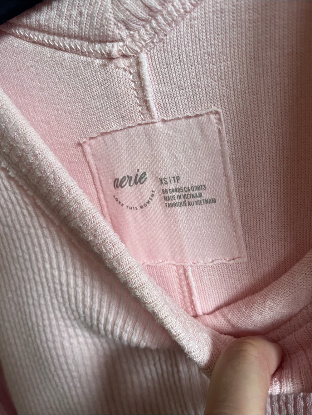 Aerie Pink Oversized Waffle Knit V-Neck Pullover Sweater XS - Picture 3 of 13